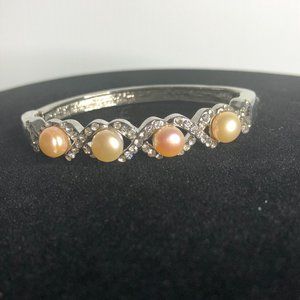 Freshwater Cultured pearl bangle bracelet
